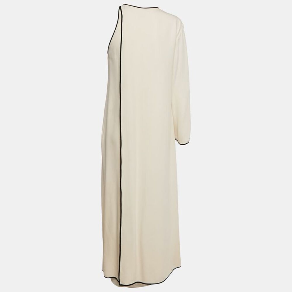 Valentino Cream Silk Asymmetric Long Dress M - Picture 2 of 7